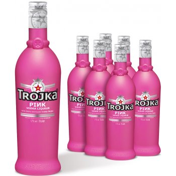 Trojka Pink Liquer jahodovo malinová 17% 6 x 0,7 l (karton)