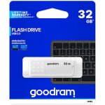 Goodram USB flash disk, USB 2.0, 32GB, UME2, bílý, s krytkou – Zboží Živě