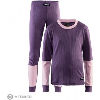 Craft Baselayer JR fialová 1905355 750701 Fialová set triko spodky