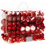 SPRINGOS Maxi 153-dílná sada vánočních ozdob červeno-bílá – Hledejceny.cz