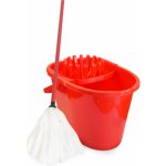 Promex Mopová souprava Labuť modrá + mop provázkový 120 x 31 x 28 cm mop 160 g plast kov bavlna – HobbyKompas.cz