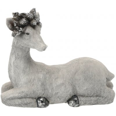 Pro-Tech shop Vánoční figurka sob ležící šedý 26,5x12x23cm 69421 – Hledejceny.cz