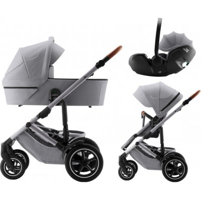 Britax Set Smile 5Z + korba + autosedačka Baby-Safe Pro 2024 Frost Grey