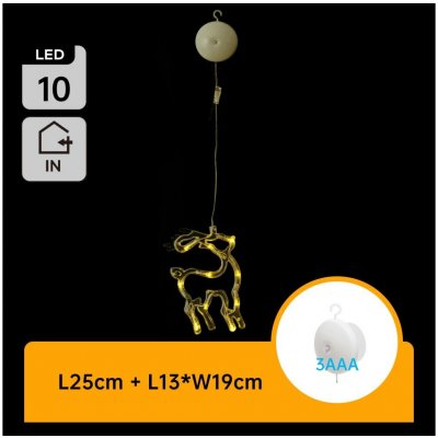 Aigostar LED Vánoční dekorace 10xLED/3xAAA sob 19 cm B10303K5U – Hledejceny.cz