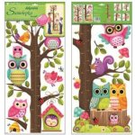 Anděl 10097 Samolepky na zeď metr strom se sovami 70x33cm – Zboží Dáma