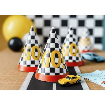 PARTYDECO Párty kloboučky GO! 16 cm mix – Zboží Mobilmania