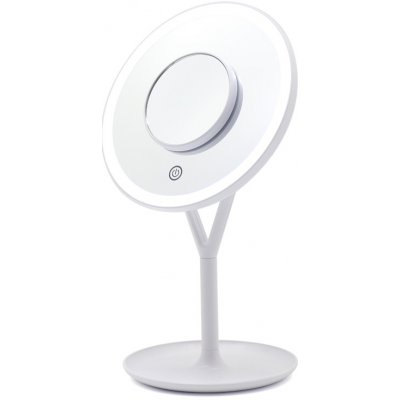 Bezdoteku LED kosmetické make up zrcátko Ypsilon kulaté nabíjecí bílé – Sleviste.cz