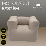 DEOKORK Zahradní textilní křeslo MODULTEX (cappuccino) bez náplně – Hledejceny.cz