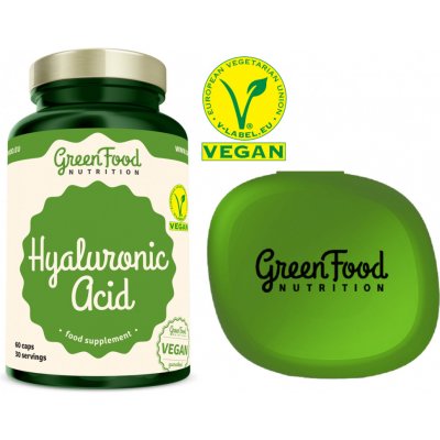 GreenFood Nutrition Kyselina Hyaluronová + Pillbox Gratis 60 kapslí – Hledejceny.cz