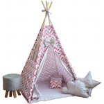 BabyTýpka Cikcak teepee red grey – Zboží Dáma