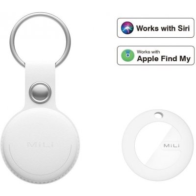 Bluetooth lokalizační čip MiLi MiTag – smart lokátor s koženou klíčenkou, bílá (MI-HD-P16-WH) – Zboží Živě