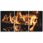 Painting Queens Painting Queens Oheň v krbu sada 3 ks 40 x 60 cm na rámu PBNSET/03FIREINTHEFIREPLACE/40 x 60_40 x 60_40 x 60/W – Zbozi.Blesk.cz
