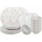 HIT Jídelní sada talířů Vánoční White Trees 18 ks – Hledejceny.cz