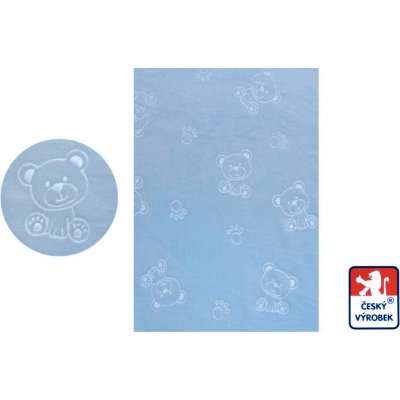 Dětský svět Dětská deka Teddy modrá dvouvrstvá