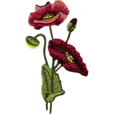 Nažehlovací nášivka Vlčí mák 7,5 cm x 4,5 cm – Hledejceny.cz