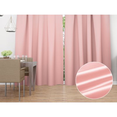 Biante Saténový závěs LUX-061 Světle korálově růžový 140x190 cm – Hledejceny.cz