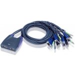 Aten CS-64US DataSwitch elektronický 4:1 (kláv.,VGA,myš,audio) USB – Hledejceny.cz