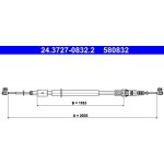 Lanko ruční brzdy ATE 24.3727-0832 (AT 580832) | Zboží Auto