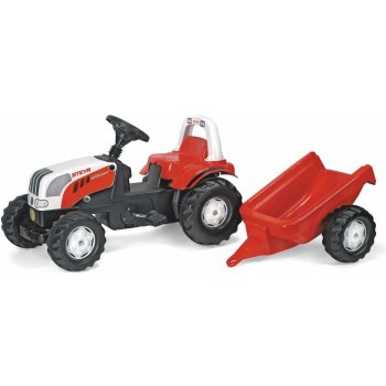 Rolly Toys Šlapací traktor Kid Case s vlečkou červený
