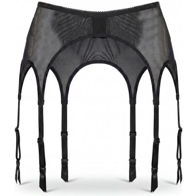 Glamory podvazkový pás Garter Belt z pružné síťoviny se 6 kovovými přezkami Glamory black – Zbozi.Blesk.cz