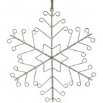 Clay Stříbrná antik veliká kovová závěsná vločka Snowflake - 43*1*48 cm -re & Eef – Hledejceny.cz