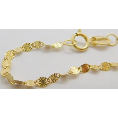 Klenoty Budín Dámský gravírovaný řetízek ze žlutého zlata H6060 – Zboží Dáma