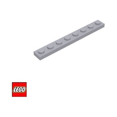 LEGO® 3460 Podložka 1x8 Světle-Šedá – Zboží Mobilmania