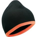 Beanie WITH CONTRASTING BORDER MB7584 černá/oranžová – Hledejceny.cz