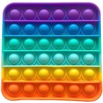 Push game Antistresová hra čtverec duhový – Zboží Mobilmania