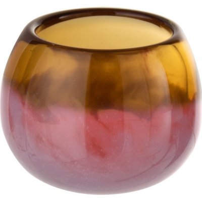 Okrovo-růžová skleněná váza Vana ball - Ø8*7 cm - J-Line by Jolipa – Hledejceny.cz
