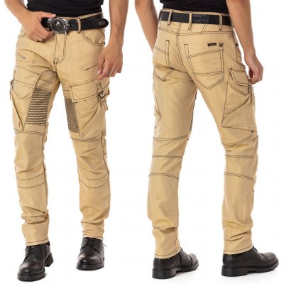 CIPO & BAXX kalhoty pánské CD523 jeans džíny béžová – Zboží Mobilmania