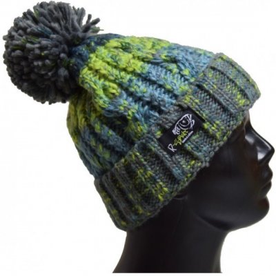 R-SPEKT Kulich Maxi Pompom Beanie Šedozelený – Zboží Mobilmania