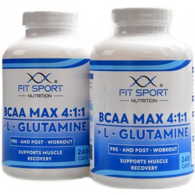 Fitsport nutrition BCAA MAX 4:1:1 + L-glutamine 480 kapslí – Zboží Mobilmania