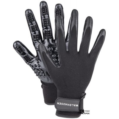 Waldhausen Vyčesávací a masážní rukavice pro koně a psy Černá – Zboží Dáma