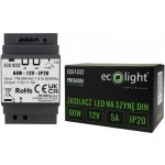 Eco Light Napájecí zdroj na DIN lištu 12V 60W 5A pro IP20 PREMIUM LED pásek EC61032 – Hledejceny.cz