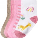 Lupilu Dětské ponožky s BIO bavlnou, 5 párů růžová/béžová – Zboží Dáma