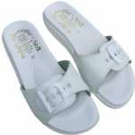 Fusbet dámské pantofle hladké třípáskové bílá – Zboží Dáma