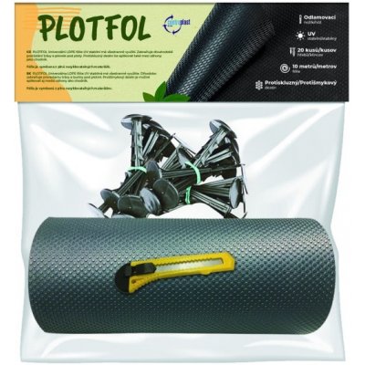 Sada POD-PLOT fólie proti prorůstání plevele | 25 cm × 10 m | černá | vč. 20 ks kotvících hřebů a návodu k pokládce – Hledejceny.cz