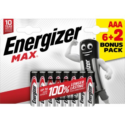 Energizer Max AAA 8ks E303326400 – Zbozi.Blesk.cz