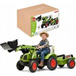 FALK Šlapací traktor Claas Arion 410 s nakladačem rypadlem a vlečkou – Zboží Mobilmania