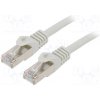 síťový kabel Gembird PP6A-LSZHCU-15M Patch, S/FTP, 6a, drát, Cu, LSZH, 15m, šedý