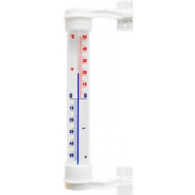 Teploměr MAXI venkovní okenní bílý 29cm – Zboží Dáma