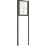 PROCITY Venkovní vitrína Classique, 4 x A4, včetně sloupků, šedá PRO – Zboží Živě