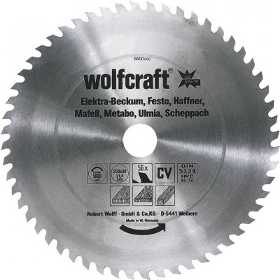 Wolfcraft pilový kotouč středně hrubé řezy 400x30 Z56 6608000