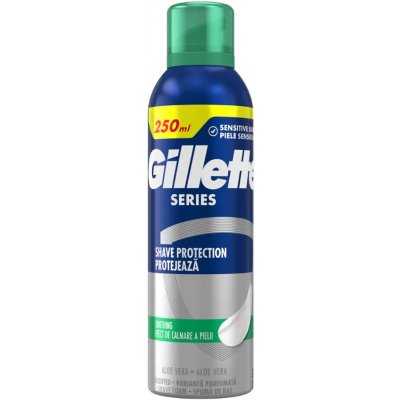 Gillette Zklidňující pěna na holení Series Aloe Vera 250 ml – Zboží Mobilmania