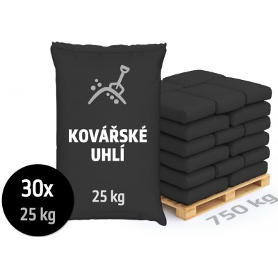 OPTIMTOP Kovářské pytlované černé uhlí, 750 kg – HobbyKompas.cz
