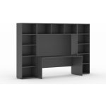 Sestavy knihoven Integro se stolem, nižší, 2950x700/400x1923 mm, grafit – Sleviste.cz