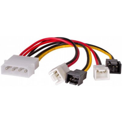 Akyga Adapter Molex/2 x 3-pin 12V/2 x 3-pin 5V 15cm AK-CA-34 – Zboží Mobilmania