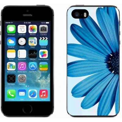Pouzdro mmCase Gelové iPhone 5/5s - modrá kopretina – Zboží Mobilmania