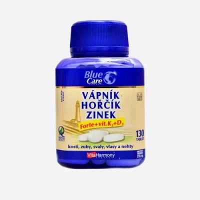 VitaHarmony Vápník, Hořčík forte D3, K2 6 x 130 tablet – Hledejceny.cz